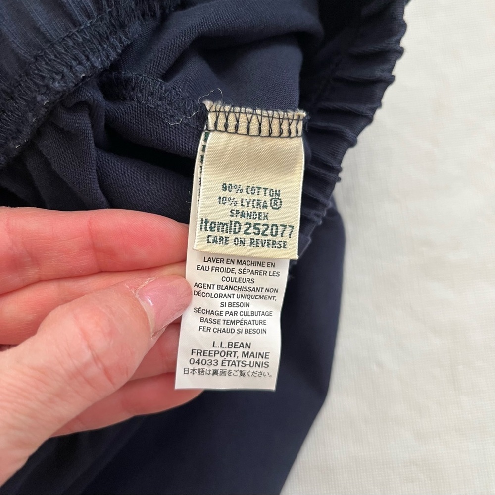 L.L.Bean Blue Pull On Elastic Waist Pants Set of 4 - Picture 3 of 7